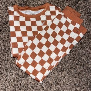 Dream Big Little Co Bamboo checkered long sleeve & pant pajamas